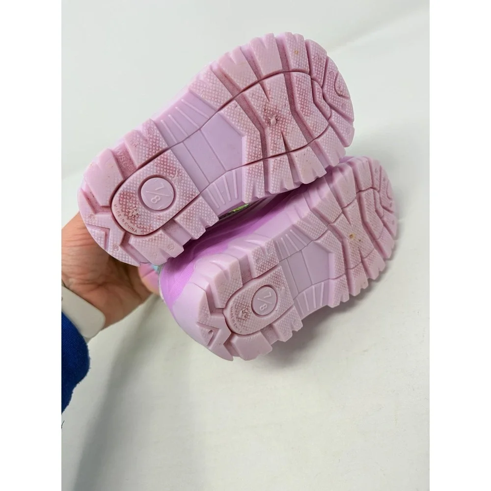 Members Mark Toddler Girls Size 7/8C Mid Calf Slip On Fleece Lined Snow Boots S5